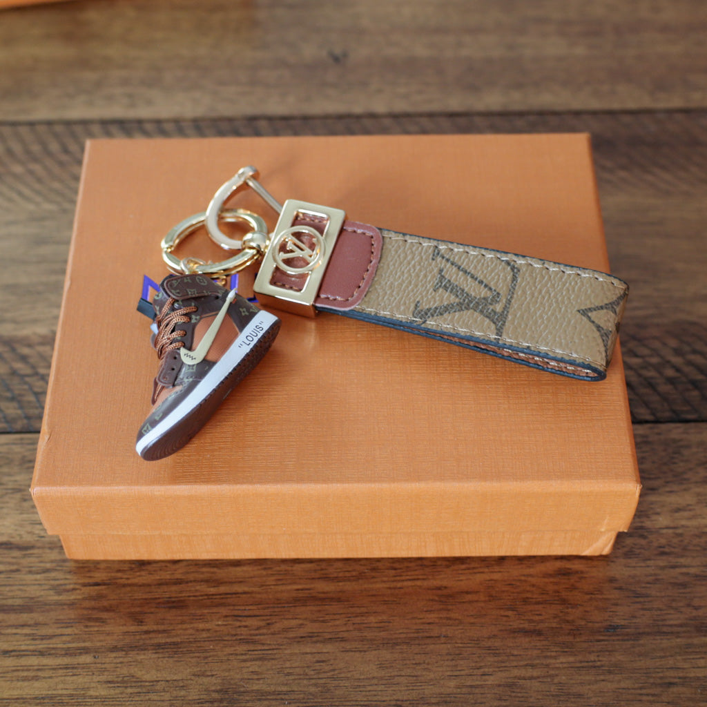 LV KeyChain Dupe Brown Monogram Sneakers