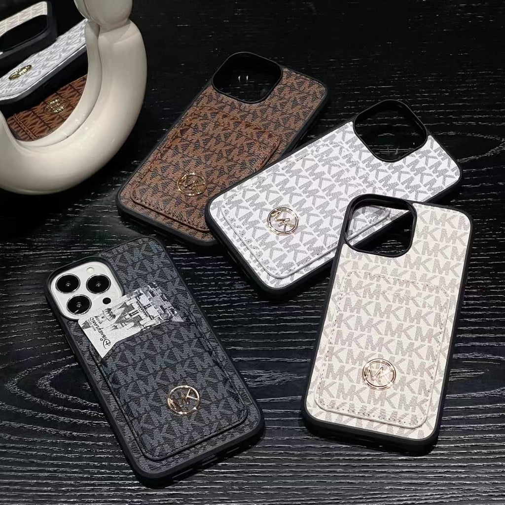 MK iPhone Case Card Slot for iPhone 13 14 15 ProMax Plus Series