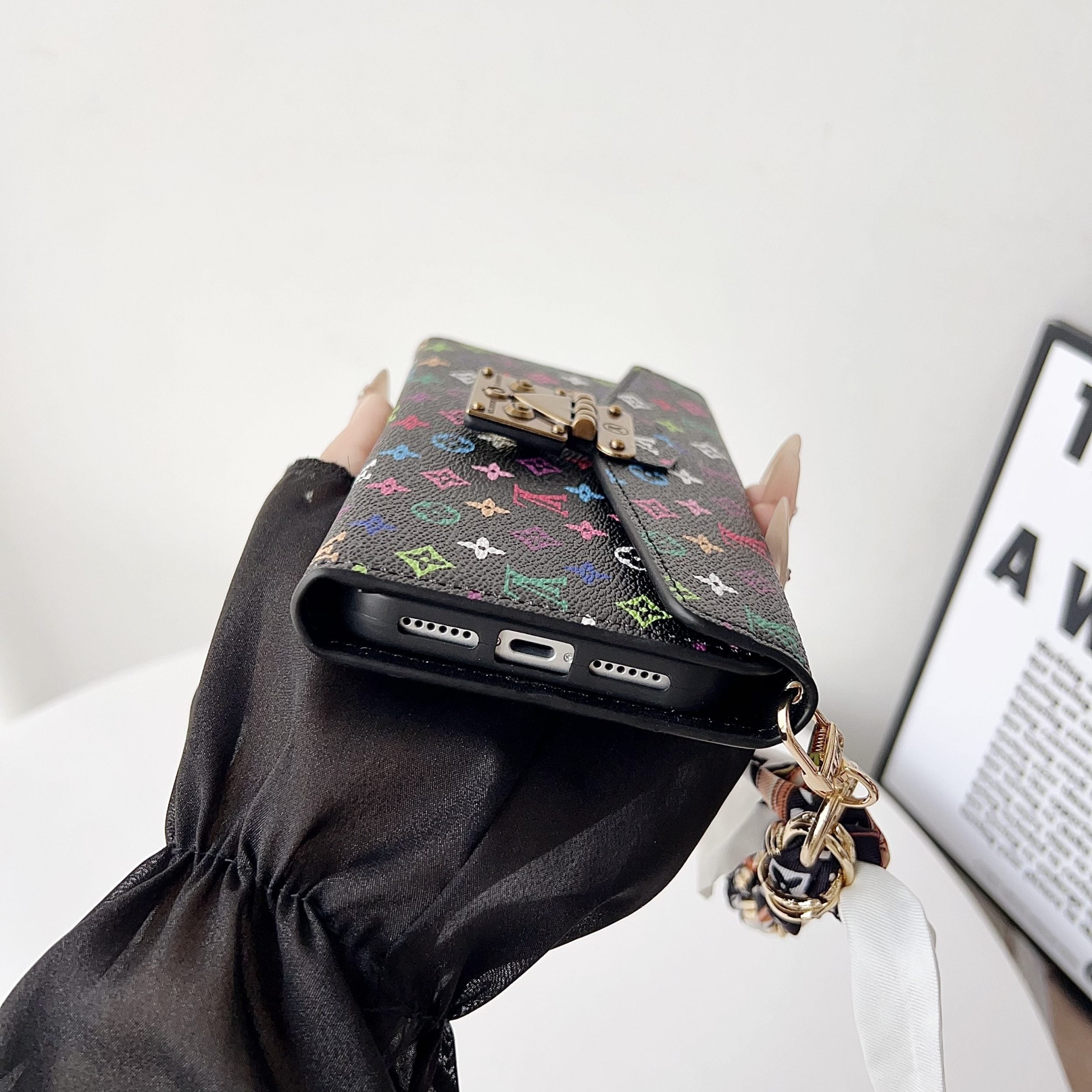 Multicolor LV Crossbody Phone Case for 1317 Pro/Pro Max