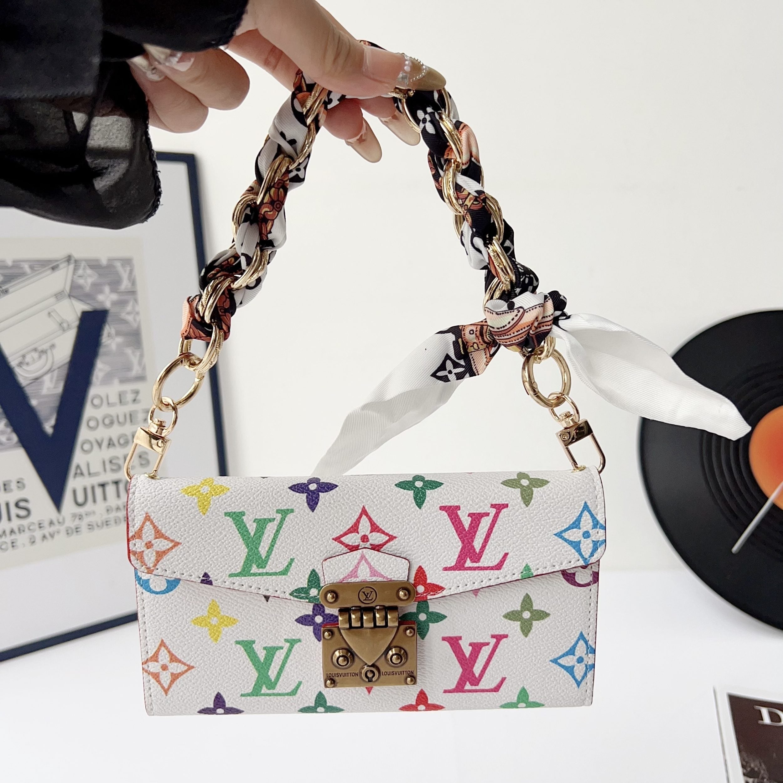 Multicolor LV Crossbody Phone Case for 1317 Pro/Pro Max