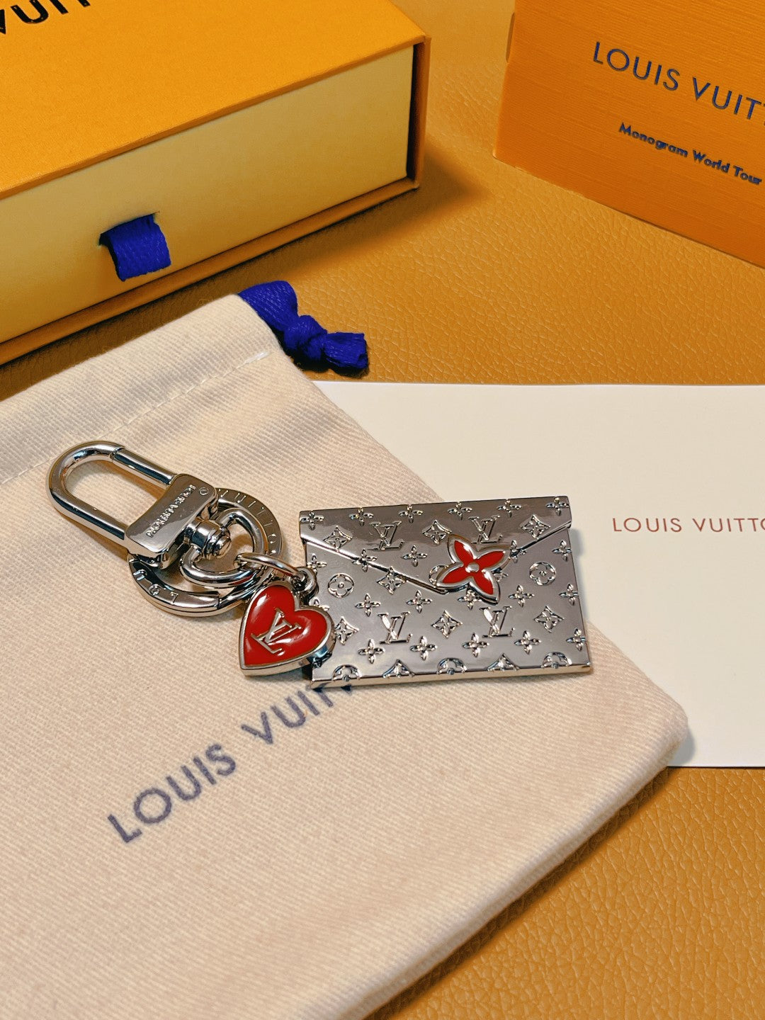 LV Postal Envelope Key chain Bag Charm