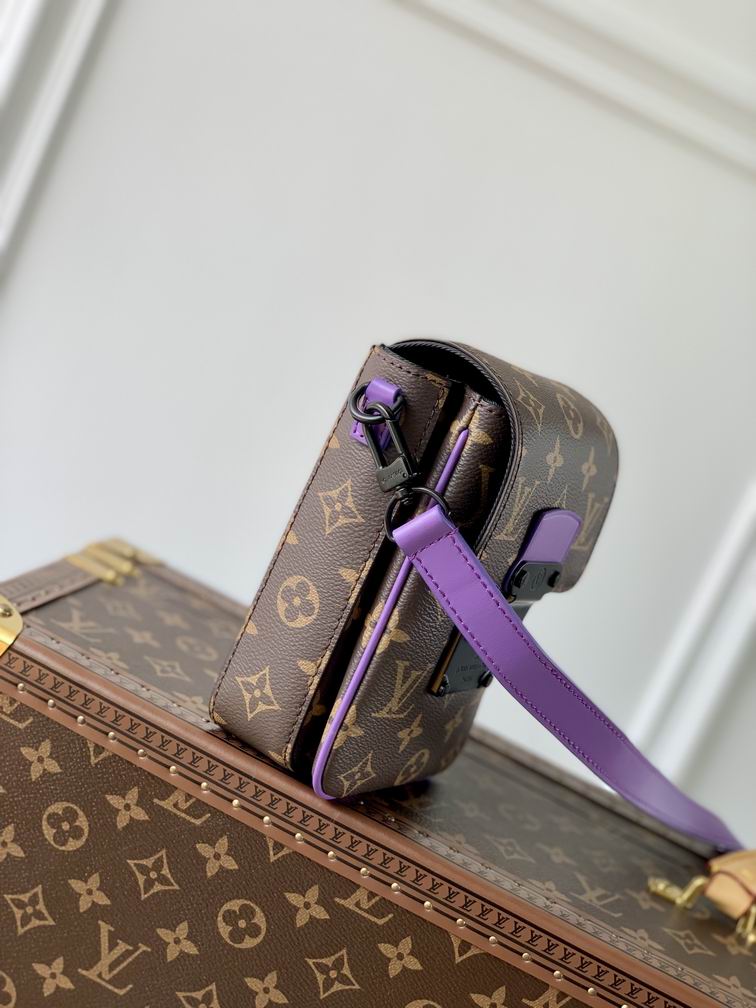 LV Crossbody Utility Phone Bag Purple Belt
