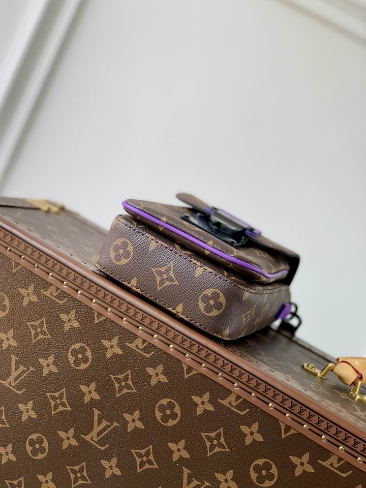 LV Crossbody Utility Phone Bag Purple Belt
