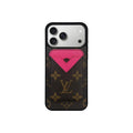 Set Magsafe Cardholder Monogram Brown With Pink