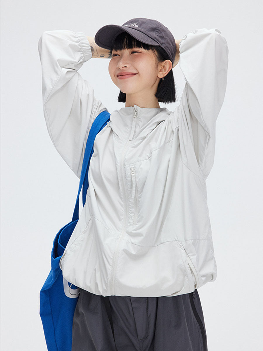 Lightweight Hooded Windbreaker Jacket