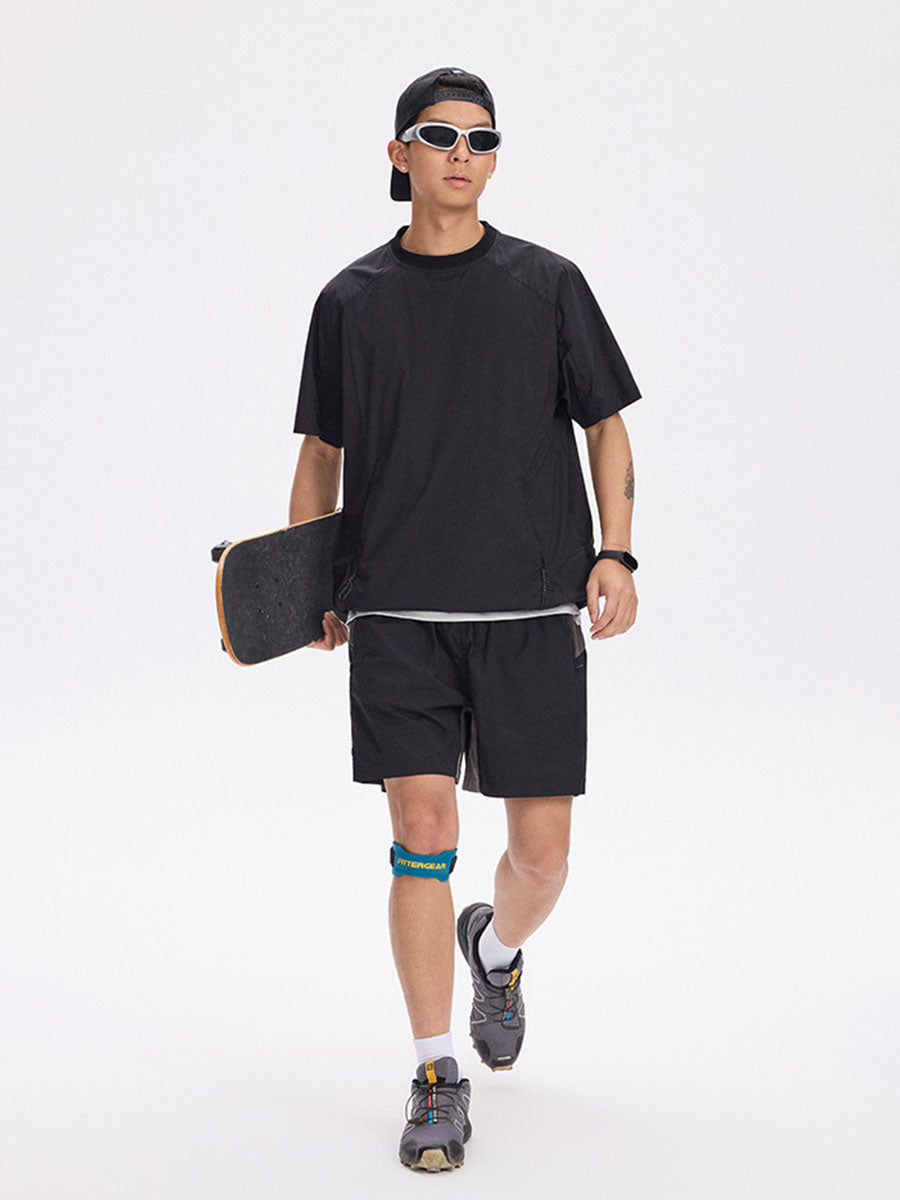 Quick-Dry Utility T-Shirt with Zipper Pockets
