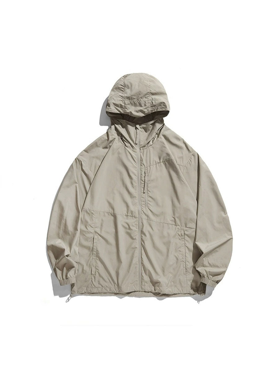 Lightweight Hooded Windbreaker Jacket