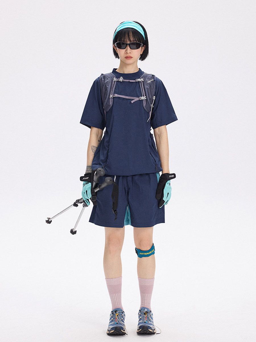 Quick-Dry Utility T-Shirt with Zipper Pockets