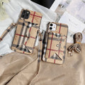BB Leather Designer Crossbody Wallet iPhone Case