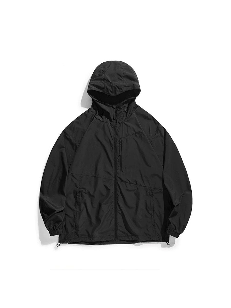 Lightweight Hooded Windbreaker Jacket