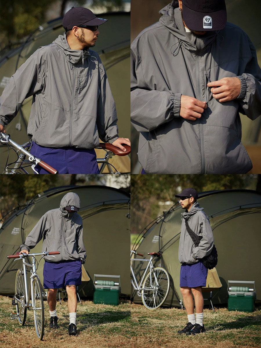Lightweight Hooded Windbreaker Jacket