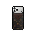 Retro Letter Card Pocket iPhone Case