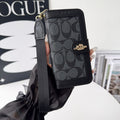 CH Classic Leather Pattern Wallet iPhone Case