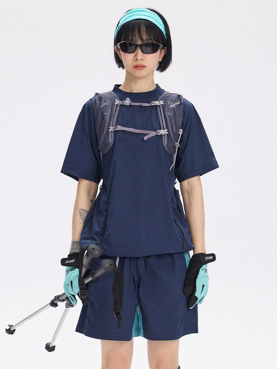 Quick-Dry Utility T-Shirt with Zipper Pockets