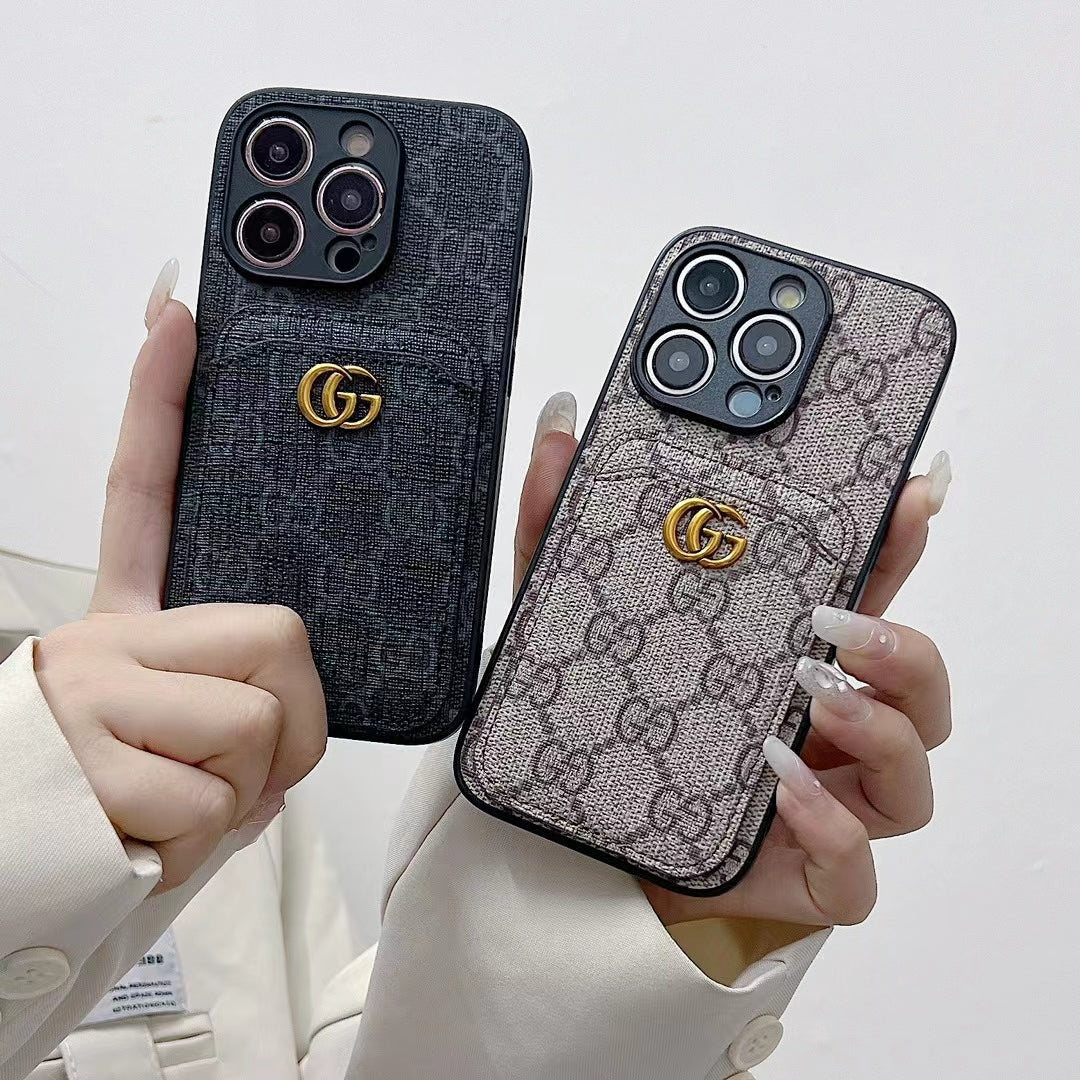 Luxury Gucci Card Holder Case iPhone 16 Series