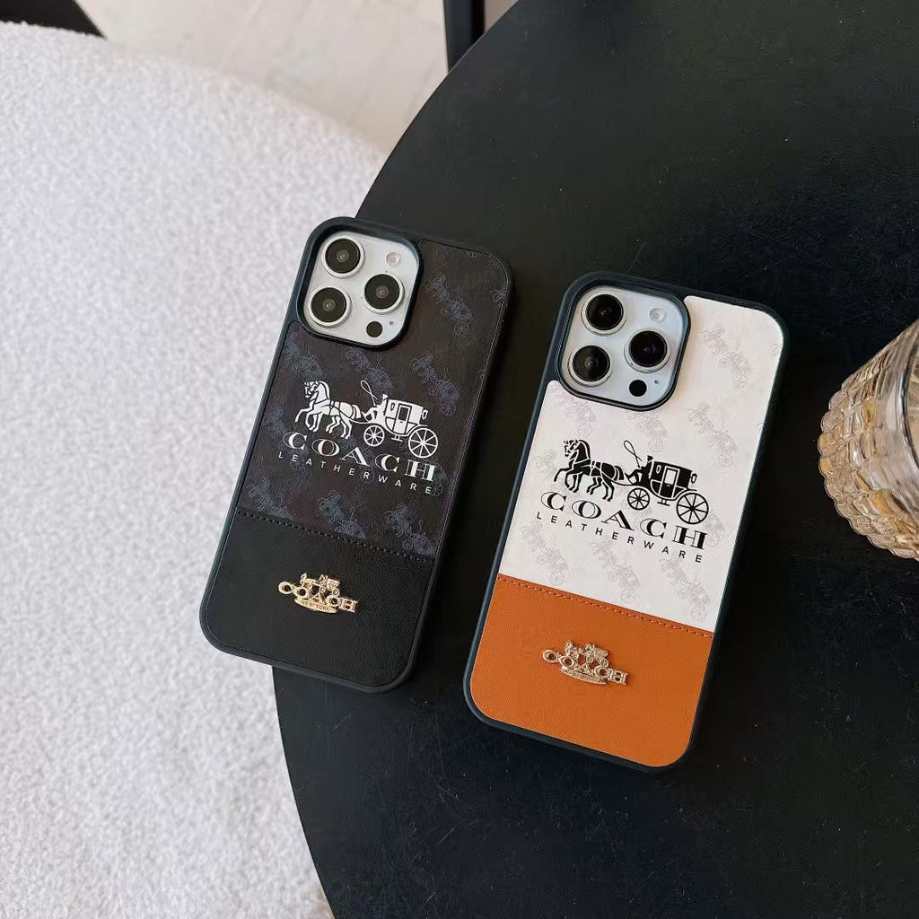 iPhone Coach Style Case for iPhone 12 13 14 15 16 Pro Max Plus