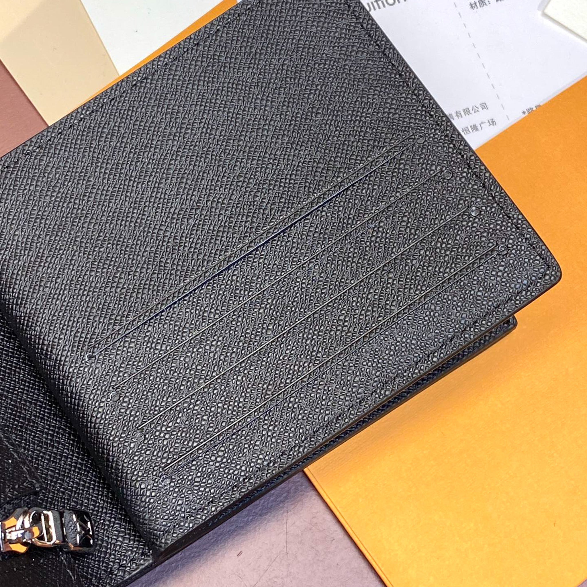 LV Black Monogram Wallet Trifold
