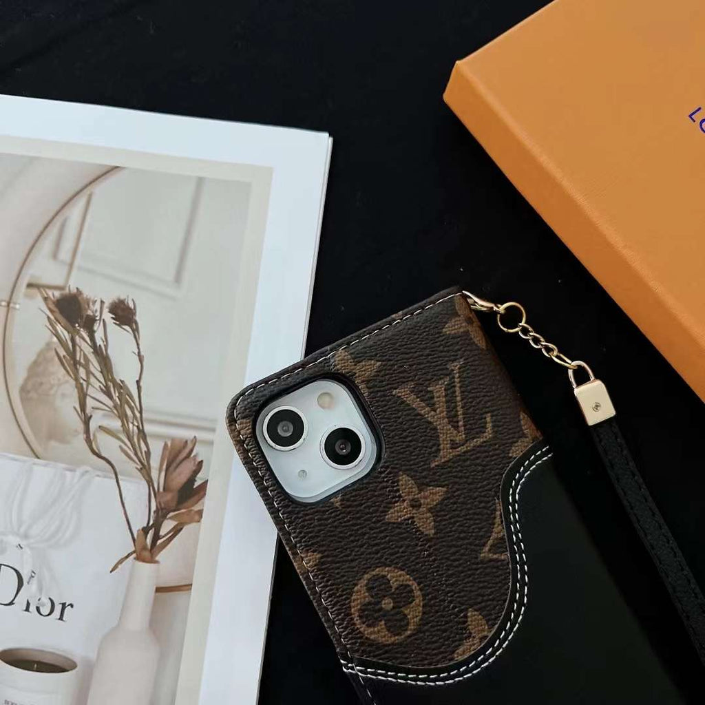LV Phone Cover Case Wallet for iPhone X16 Pro Max Plus Series