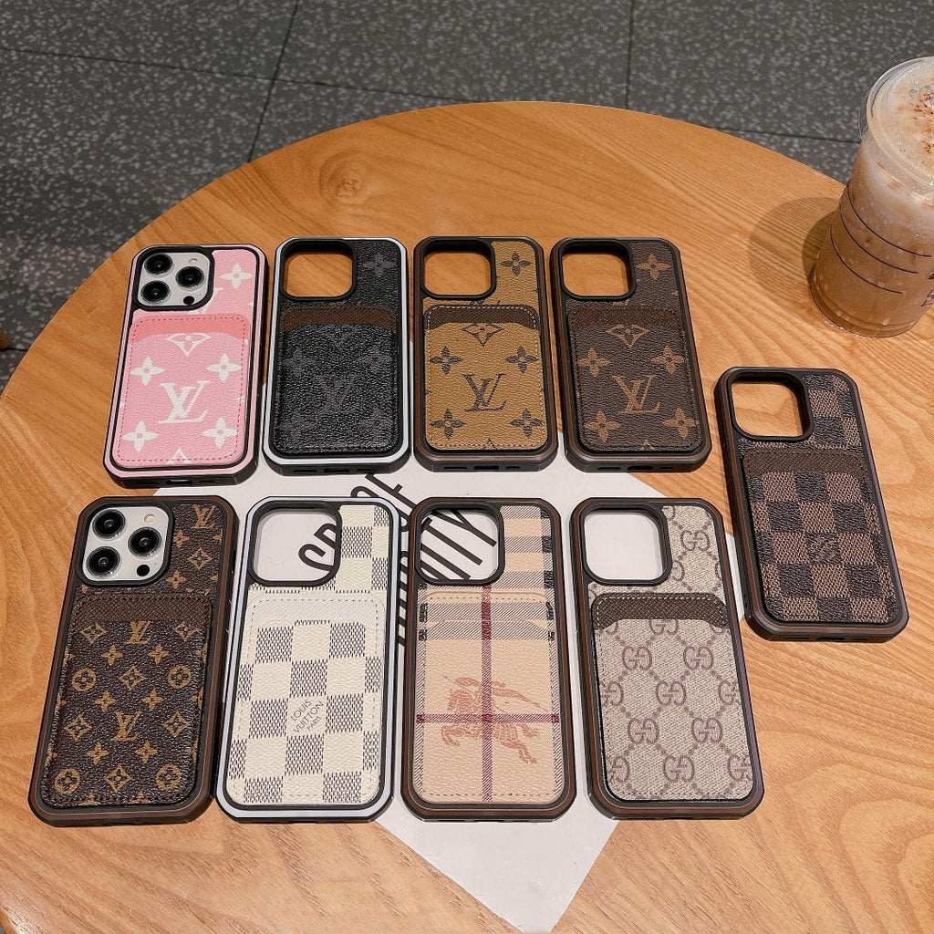 Luxury Phone Case Card Holder for iPhone 16 Pro Max Series