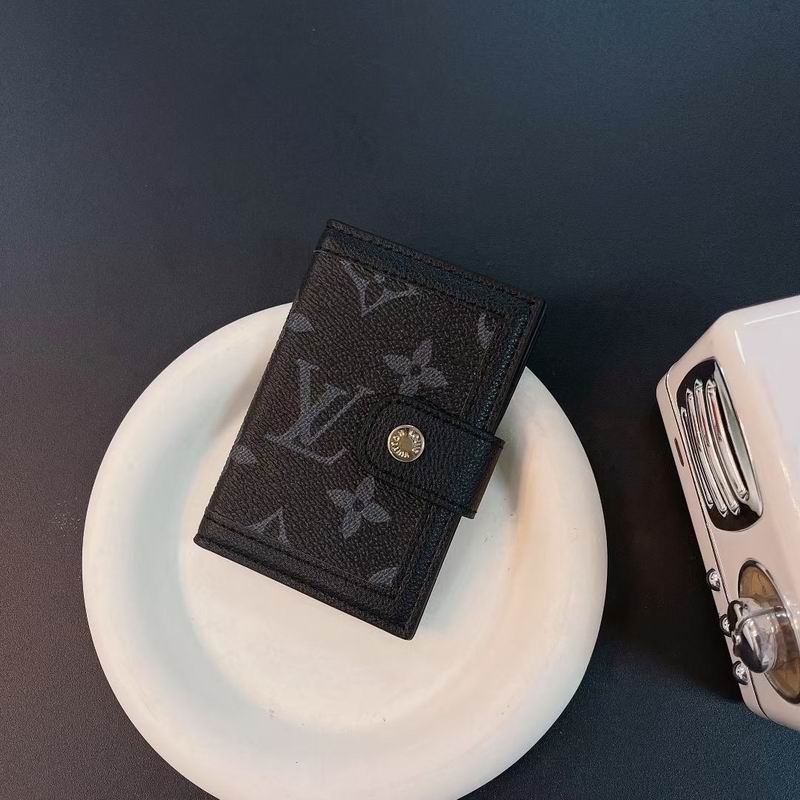 Louis Vuitton Card Holder Wallet Button Closure