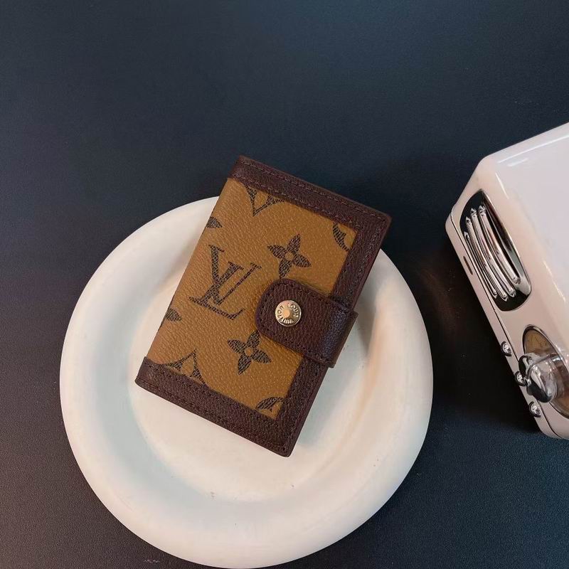 Louis Vuitton Card Holder Wallet Button Closure