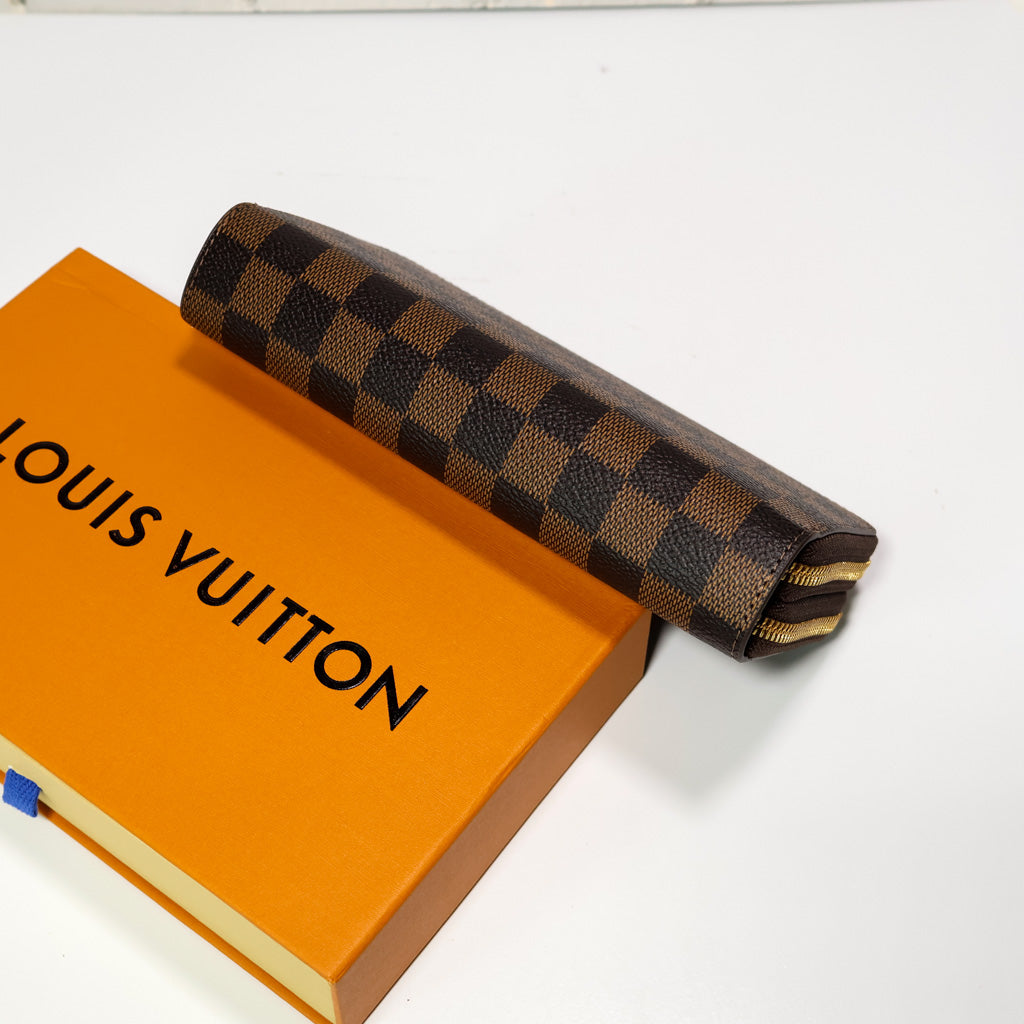 LV Brown Checkered Double Wallet
