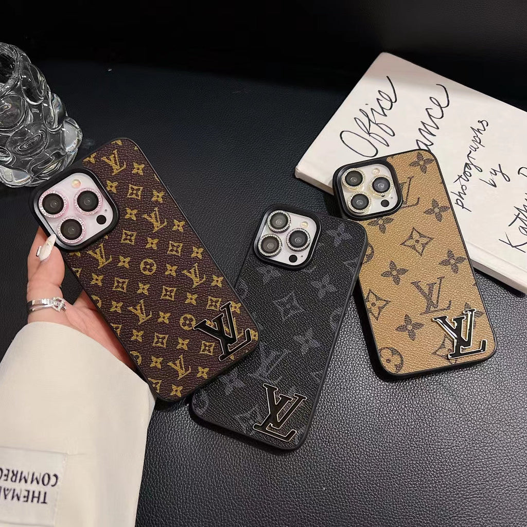 LV Monogram Luxury iPhone Case 12 13 14 15 16 Pro Max